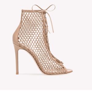 **BCBGMAXAZRIA Woemns Heels | Ellise Mesh Lace-Up Bootie**